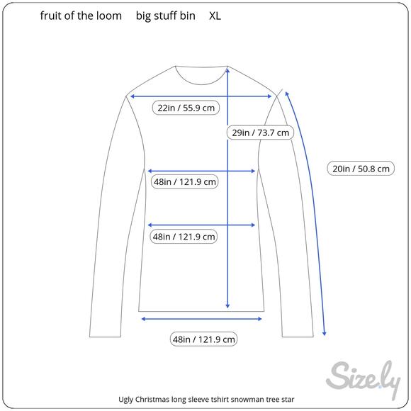 Ugly Christmas long sleeve tshirt snowman tree star - Picture 3 of 9